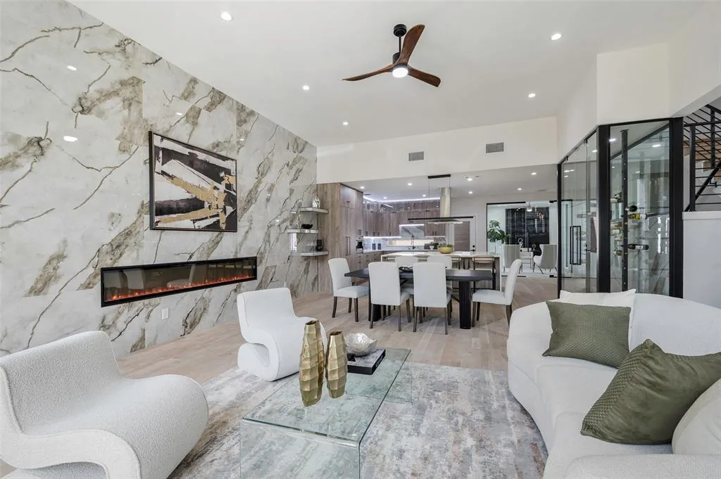 Great room in a selected Dallas residence